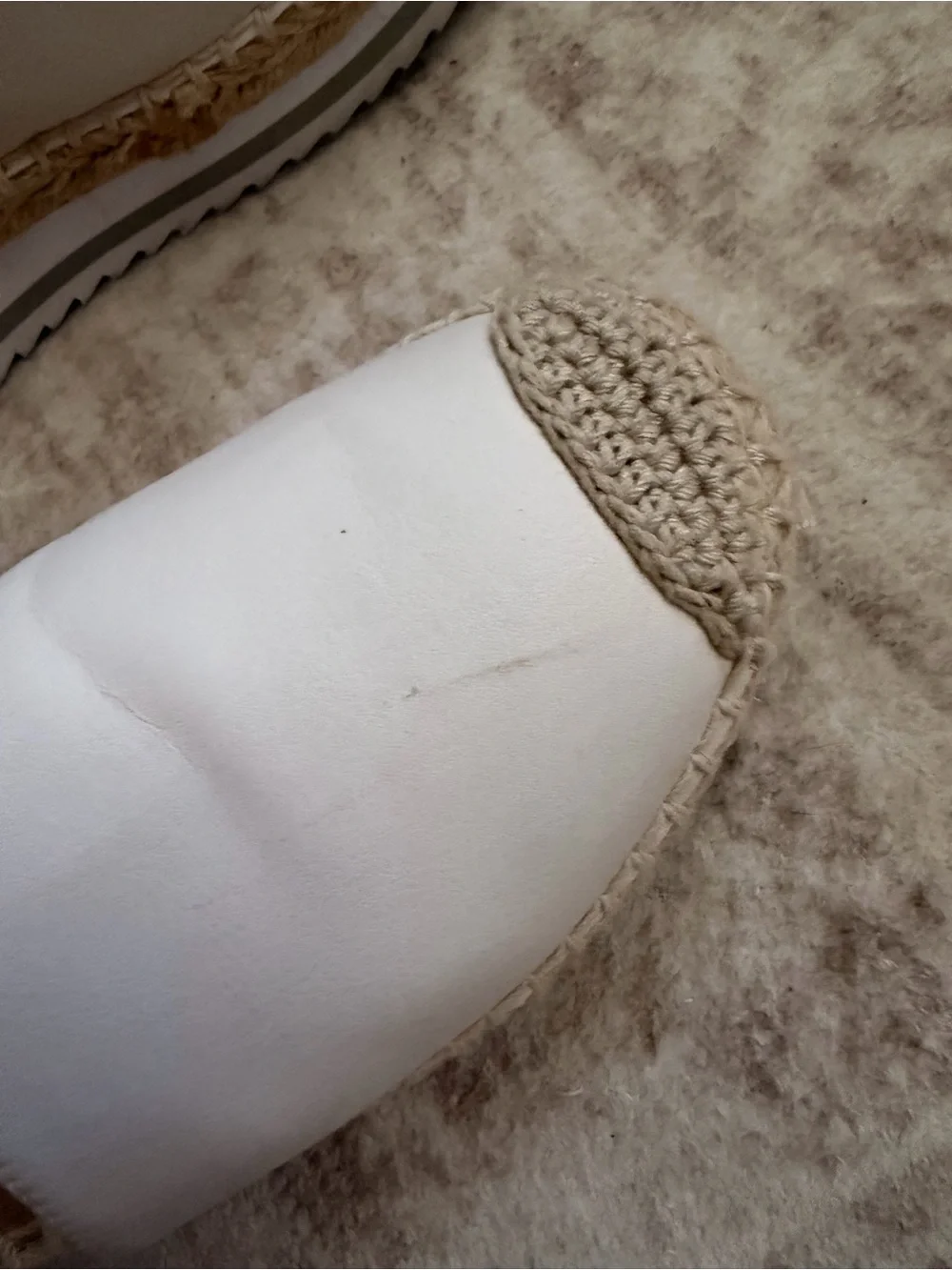 Esprit Women's Cream Espadrille Flats with Ankle Strap